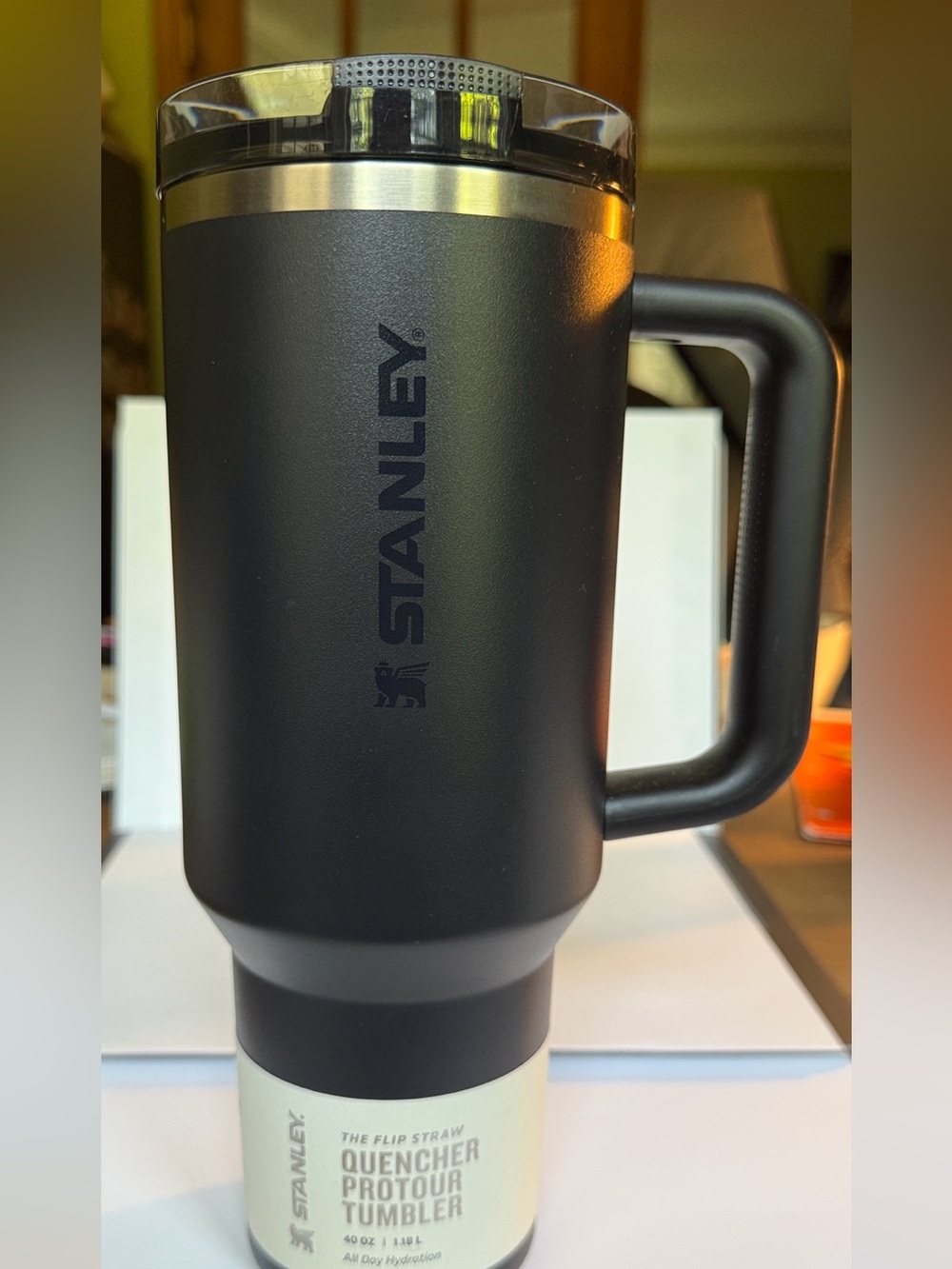 Stanley Matte Black Insulated 40ozTumbler with Handle